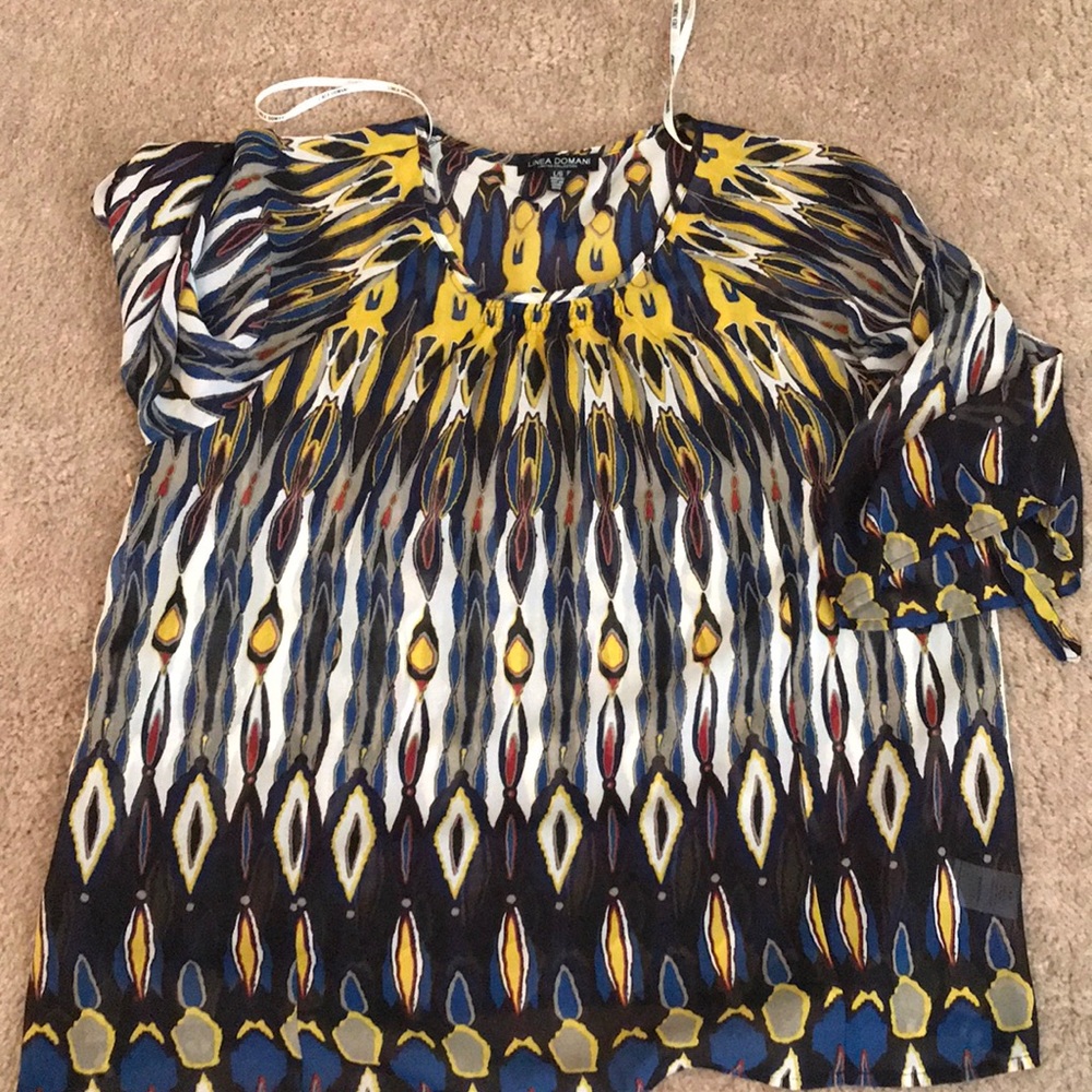 Sheer top with great fall colors